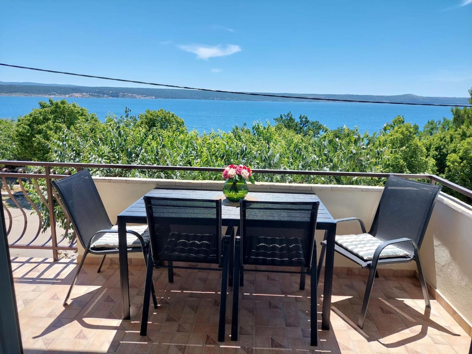 Apartment Big Blue, Cozy Comfort With A Sea View In Maslenica, Just 220 M From The *
